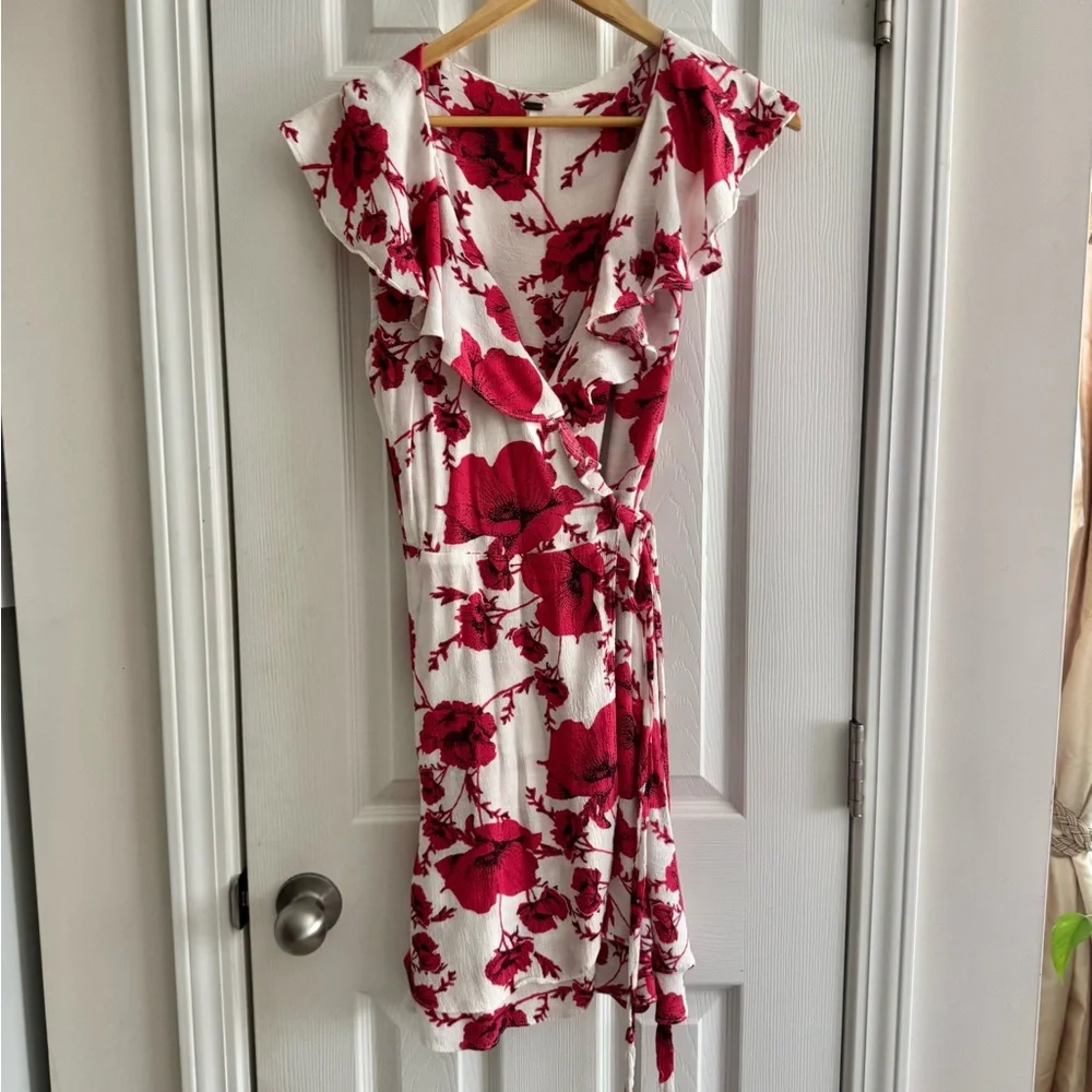 Free People Red Floral Mini Dress